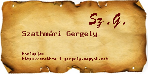 Szathmári Gergely névjegykártya